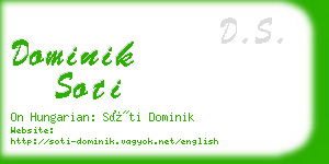 dominik soti business card